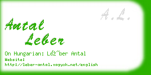 antal leber business card